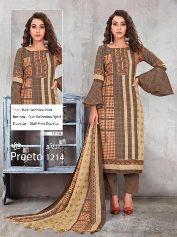 Bipson Preeto 1214 Pashmina salwar Kameez wholesale