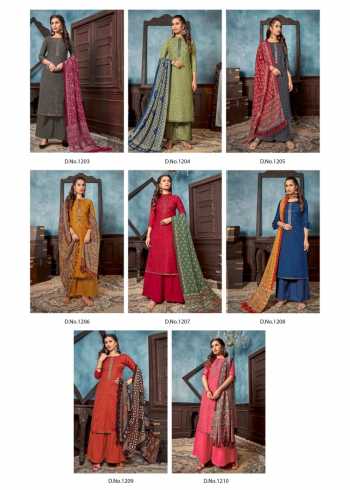 Bipson Ruhani Pashmina Winter Woollen Salwar kameez wholesaler