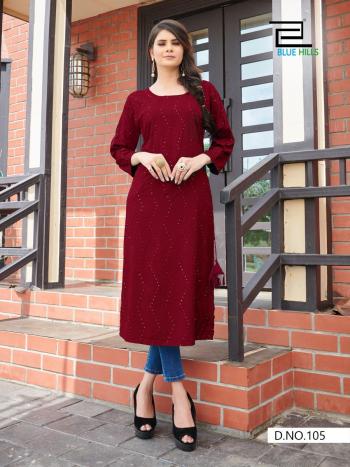 Blue hills Ellis Rayon kurtis buy wholesale price