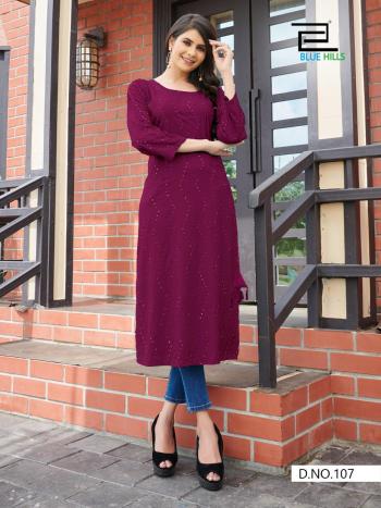 Blue hills Ellis Rayon kurtis buy wholesale price