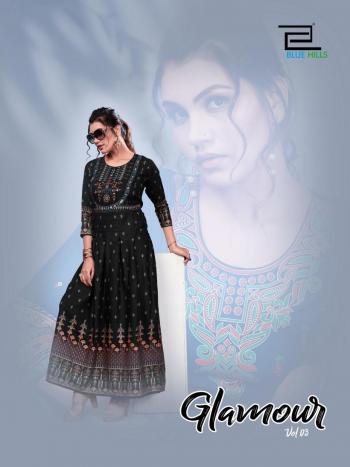 Blue Hills Glamour vol 3 Rayon party wear kurtis wholesaler