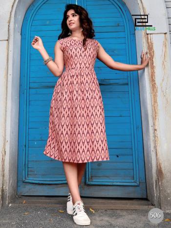 Blue Hills Ikkat vol 5 Rayon Ikkat print Kurtis wholesaler