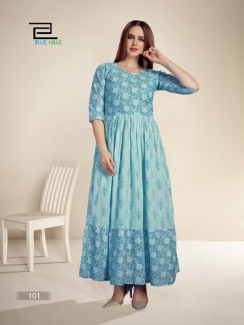 Blue Hills Livik vol 2 Cotton Party wear kurtis wholesaler