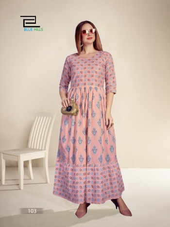 Blue Hills Livik vol 2 Cotton Party wear kurtis wholesaler