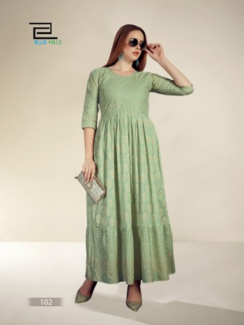 Blue Hills Livik vol 2 Cotton Party wear kurtis wholesaler