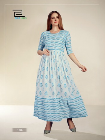 Blue Hills Livik vol 2 Cotton Party wear kurtis wholesaler