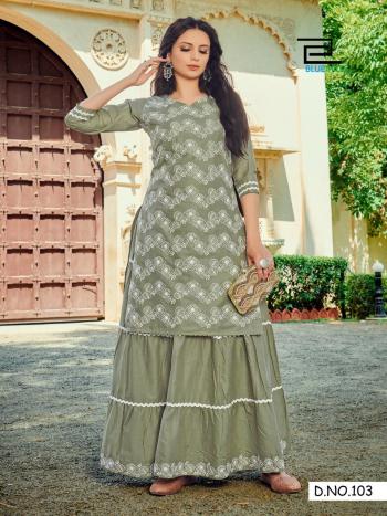 Blue Hills retro Skirt vol 1 Kurtis with Sharara catalog