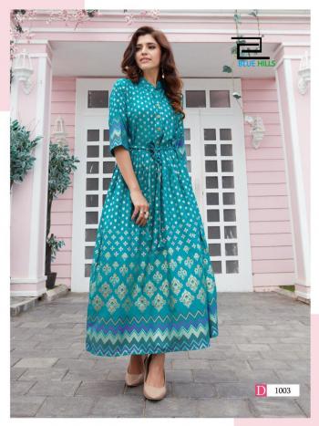 Blue Hills Royal Touch Party wear kurtis wholesaler