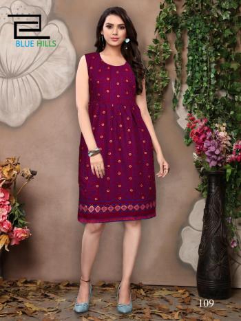 Blue Hills Short Walkway vol 2 rayon Kurtis wholesaler