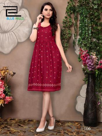 Blue Hills Short Walkway vol 2 rayon Kurtis wholesaler