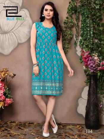 Blue Hills Short Walkway vol 2 rayon Kurtis wholesaler