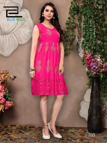 Blue Hills Short Walkway vol 2 rayon Kurtis wholesaler