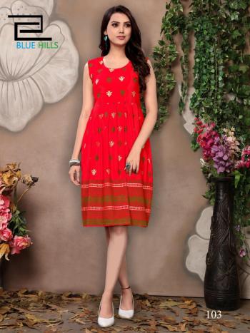 Blue Hills Short Walkway vol 2 rayon Kurtis wholesaler