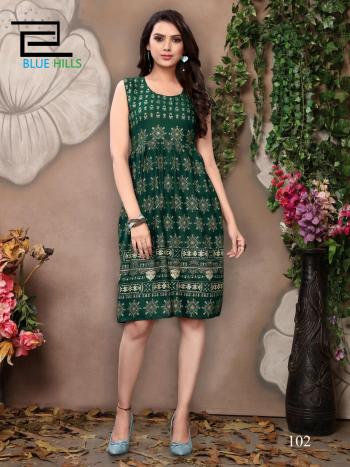 Blue Hills Short Walkway vol 2 rayon Kurtis wholesaler