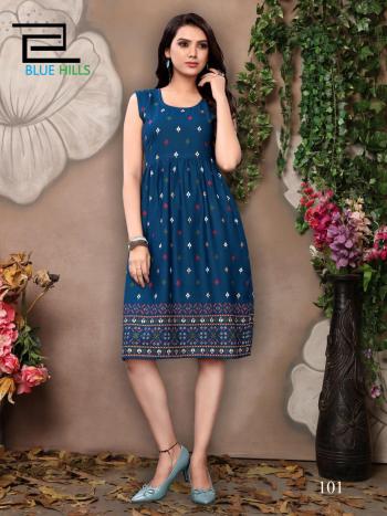 Blue Hills Short Walkway vol 2 rayon Kurtis wholesaler