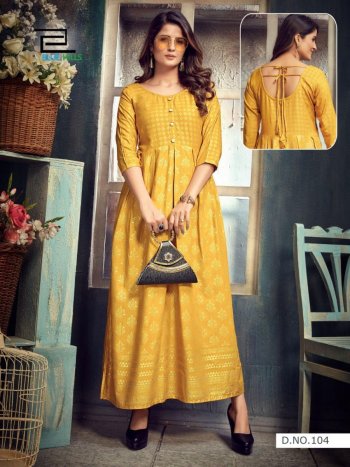 Blue Hills Show Off Rayon long Party wear kurtis wholesaler