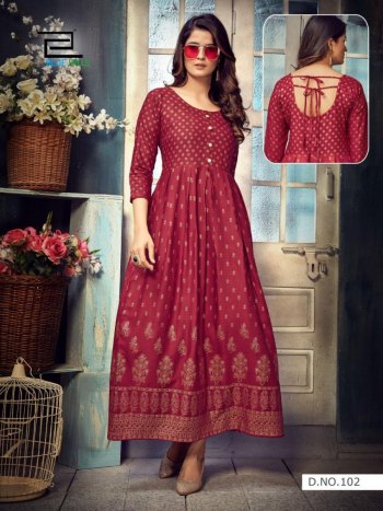 Blue Hills Show Off Rayon long Party wear kurtis wholesaler