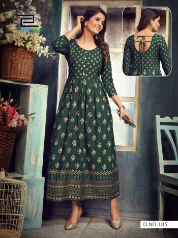 Blue Hills Show Off Rayon long Party wear kurtis wholesaler