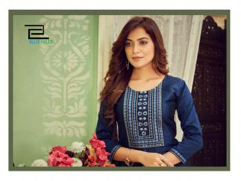 Blue Hills Solid vol 3 Cotton Embroidered kurtis wholesaler