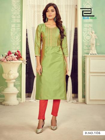 Blue Hills Solid vol 3 Cotton Embroidered kurtis wholesaler