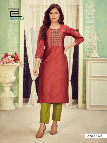 Blue Hills Solid vol 3 Cotton Embroidered kurtis wholesaler