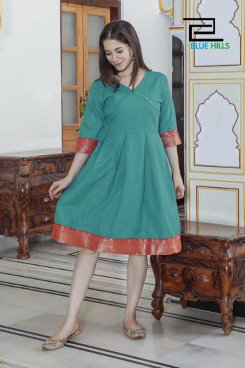 Blue Hills Taapsee Cotton Flex Anarkali kurtis wholesaler