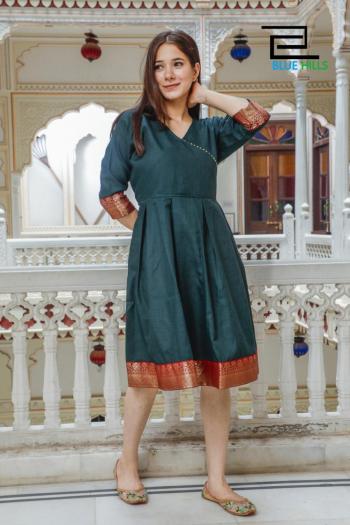 Blue Hills Taapsee Cotton Flex Anarkali kurtis wholesaler