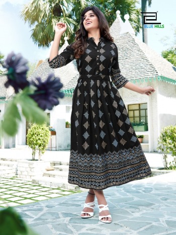 Blue Hills V Desi Rayon Party wear kurtis wholesaler