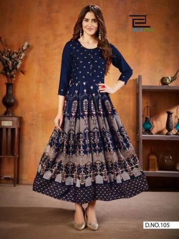 Blue Hills Walkway Edition vol 1 Rayon Long Gown wholesaler