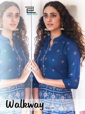 Blue Hills Walkways vol 9 Rayon Daily wear kurtis wholesaler