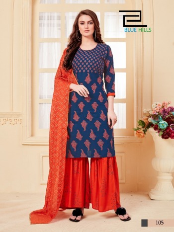 Blue Hills Zoya Kurtis with Palazzo and Dupatta wholesaler