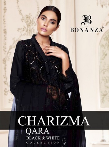 Bonanza Charizma Qara Black and White pakistani Suits