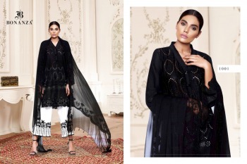 Bonanza Charizma Qara Black and White pakistani Suits