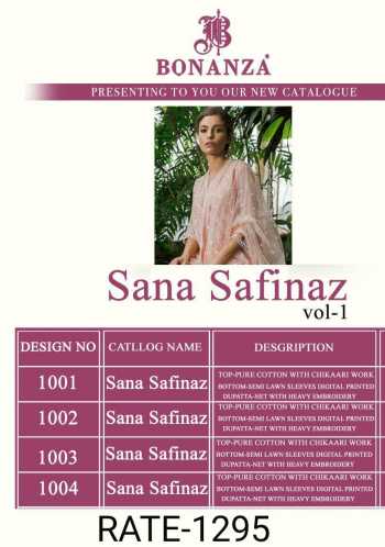 Bonanza Sana Safinaz vol 1 Lawn Cotton pakistani suits