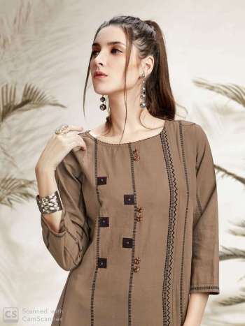 Channel 9 Raaga Linen Cotton kurtis with palazzo wholesaler