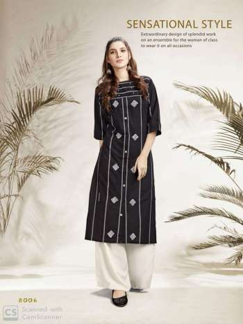 Channel 9 Raaga Linen Cotton kurtis with palazzo wholesaler