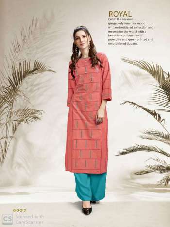 Channel 9 Raaga Linen Cotton kurtis with palazzo wholesaler