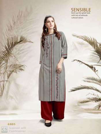 Channel 9 Raaga Linen Cotton kurtis with palazzo wholesaler