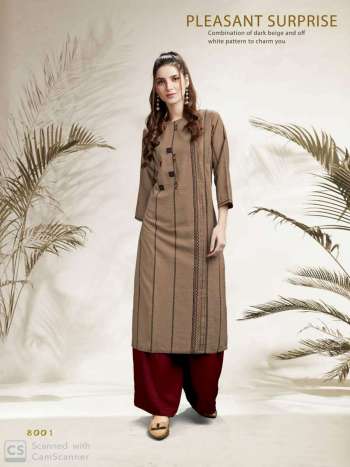 Channel 9 Raaga Linen Cotton kurtis with palazzo wholesaler