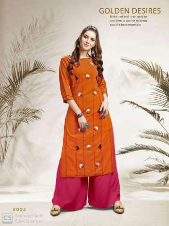 Channel 9 Raaga Linen Cotton kurtis with palazzo wholesaler