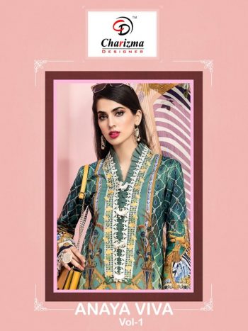 Charizma Anaya viva vol 1 jam Cotton pakistani Suits Wholesaler