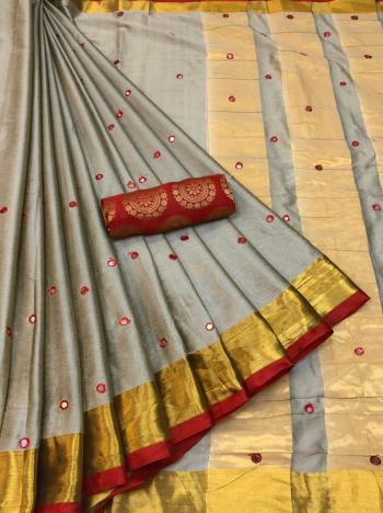 Cotton Silk Saree with Banarasi Jacquard Blouse