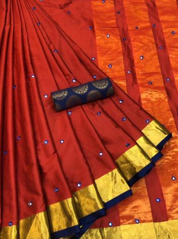 Cotton Silk Saree with Banarasi Jacquard Blouse