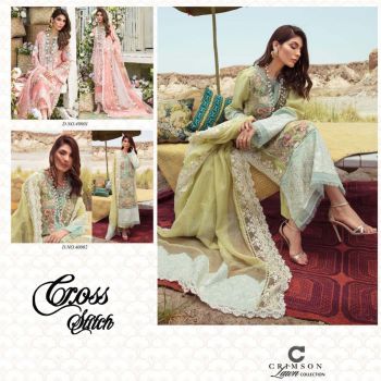 Crimosn Cross Stitch Pakistani Suits wholesaler