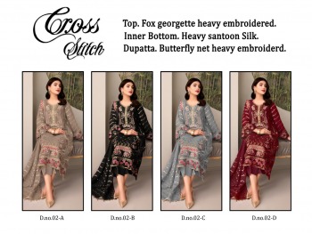 Cross Stitch Georgette Pakistani Suits wholesaler