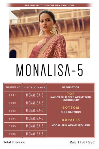 Deepsy Monalisa vol 5 Nahya Silk Suits wholesaler