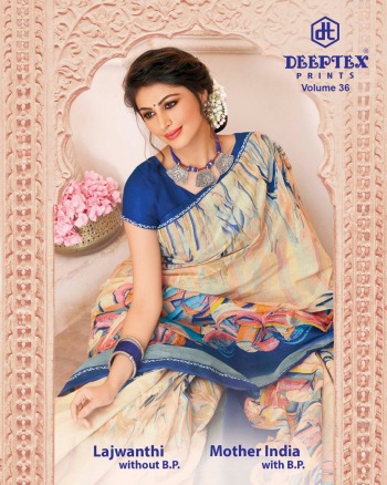 Deeptex Mother India vol 36 Cotton Saree wholesale Price