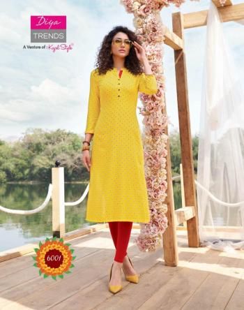 Diya Trends Garden city vol 6 rayon kurtis wholesaler