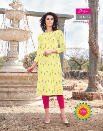 Diya Trends Garden city vol 6 rayon kurtis wholesaler