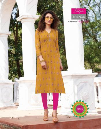 Diya Trends Garden city vol 6 rayon kurtis wholesaler